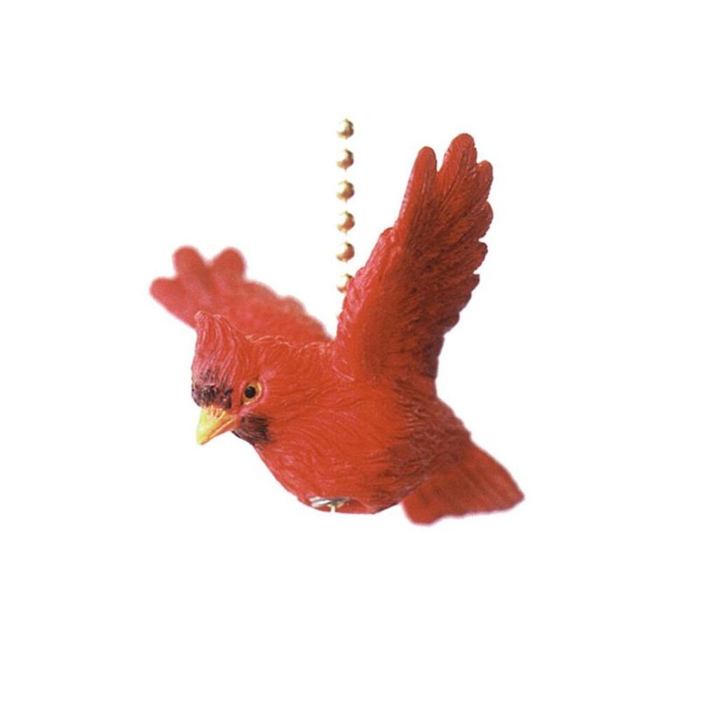 Red Cardinal and Blue Jay Backyard Birds Ceiling Fan or Light Pulls Set of 2 - Picture 2 of 6